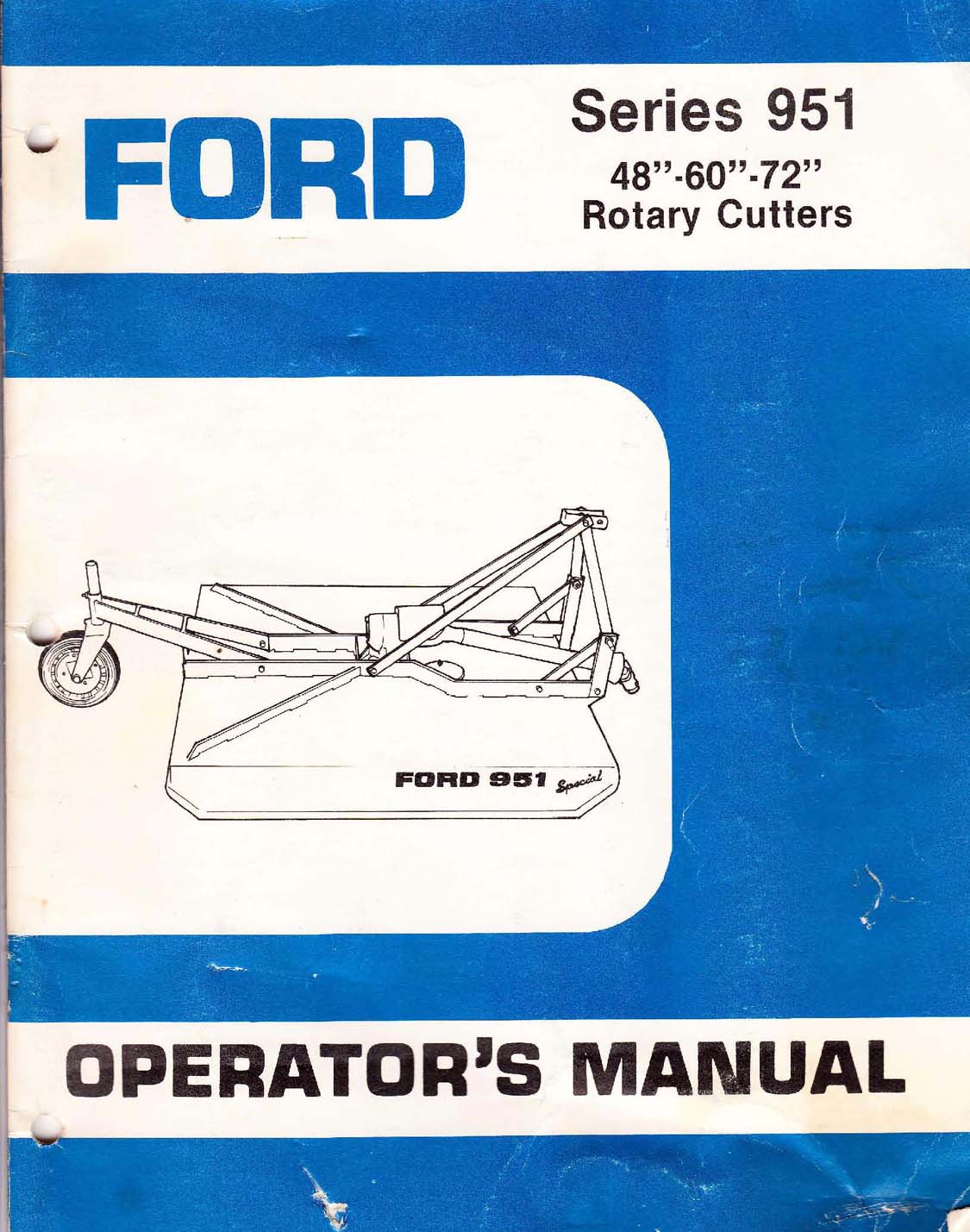 Ford Tractor 906 Rotary Cutter Operator's Manual CHPA 