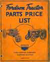 1939 Fordson Parts Price List Image