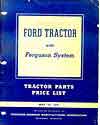 1941 - May 15 - Tractor Parts Price List Image